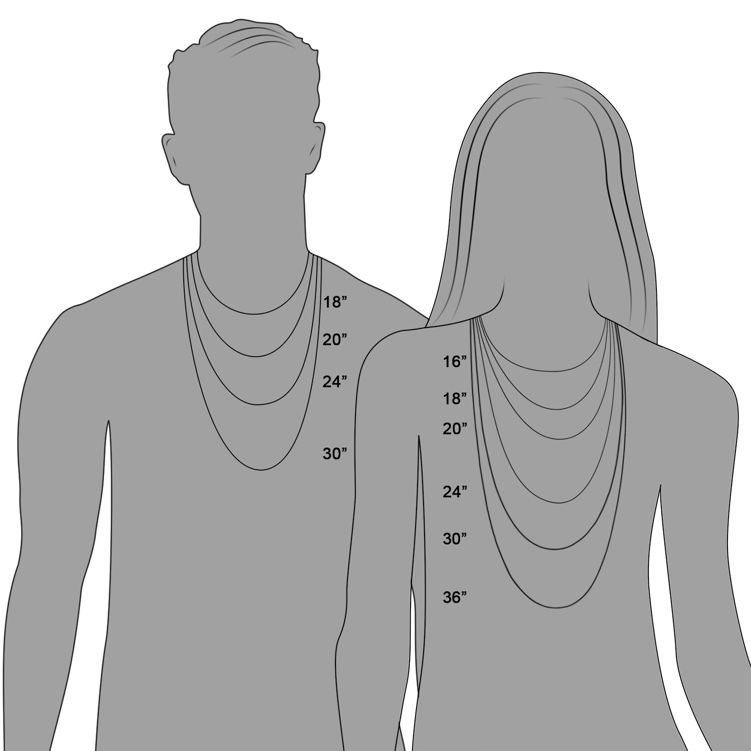 18K White Gold Fine Paperclip Chain (1.50 mm)