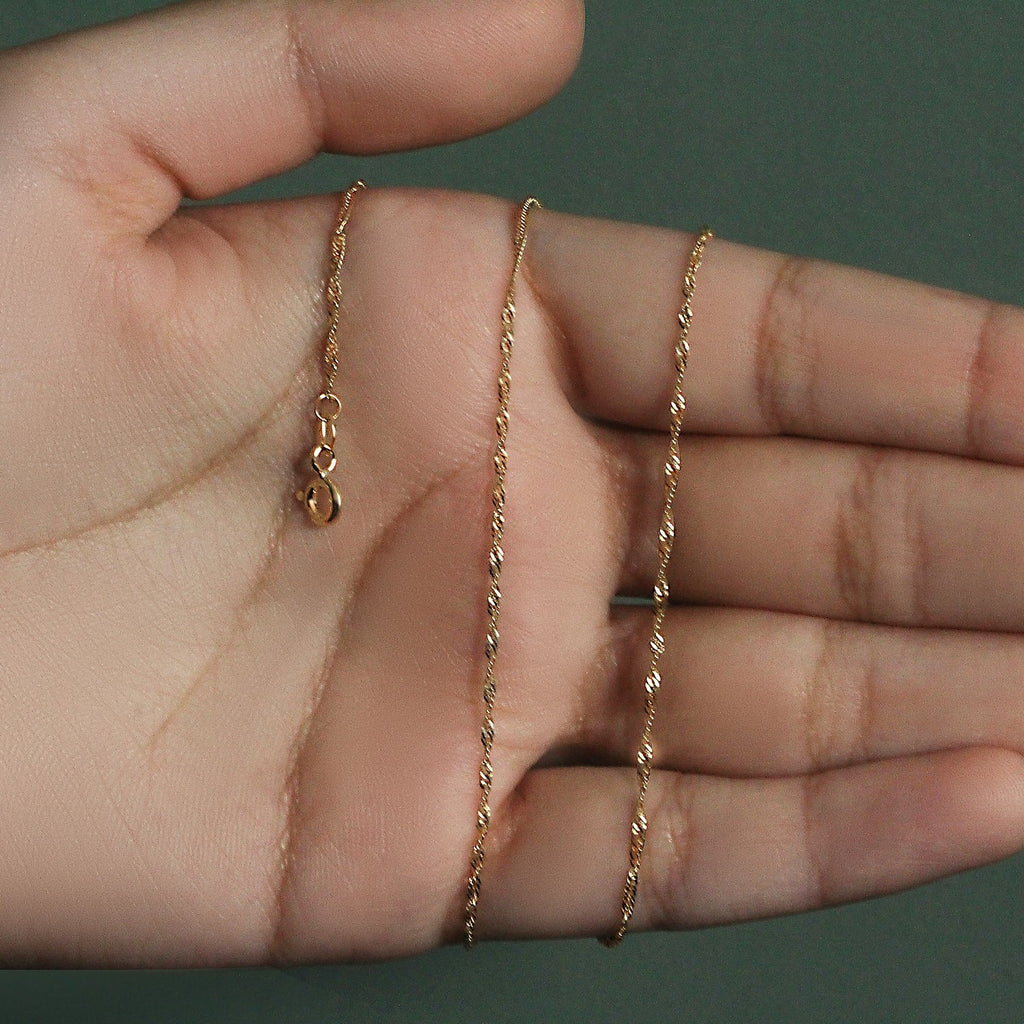 14k Yellow Gold Singapore Chain (1.30 mm)