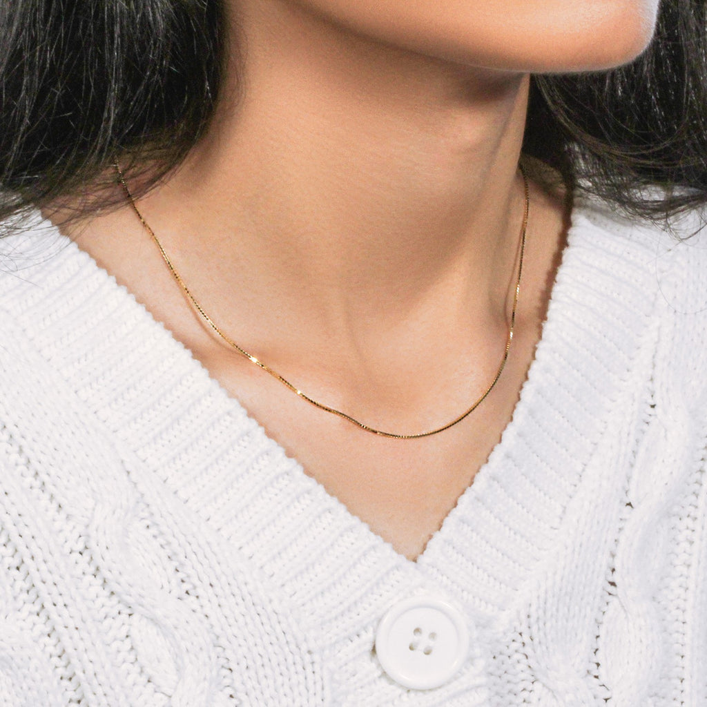 10k Yellow Gold Classic Box Chain (0.78 mm)