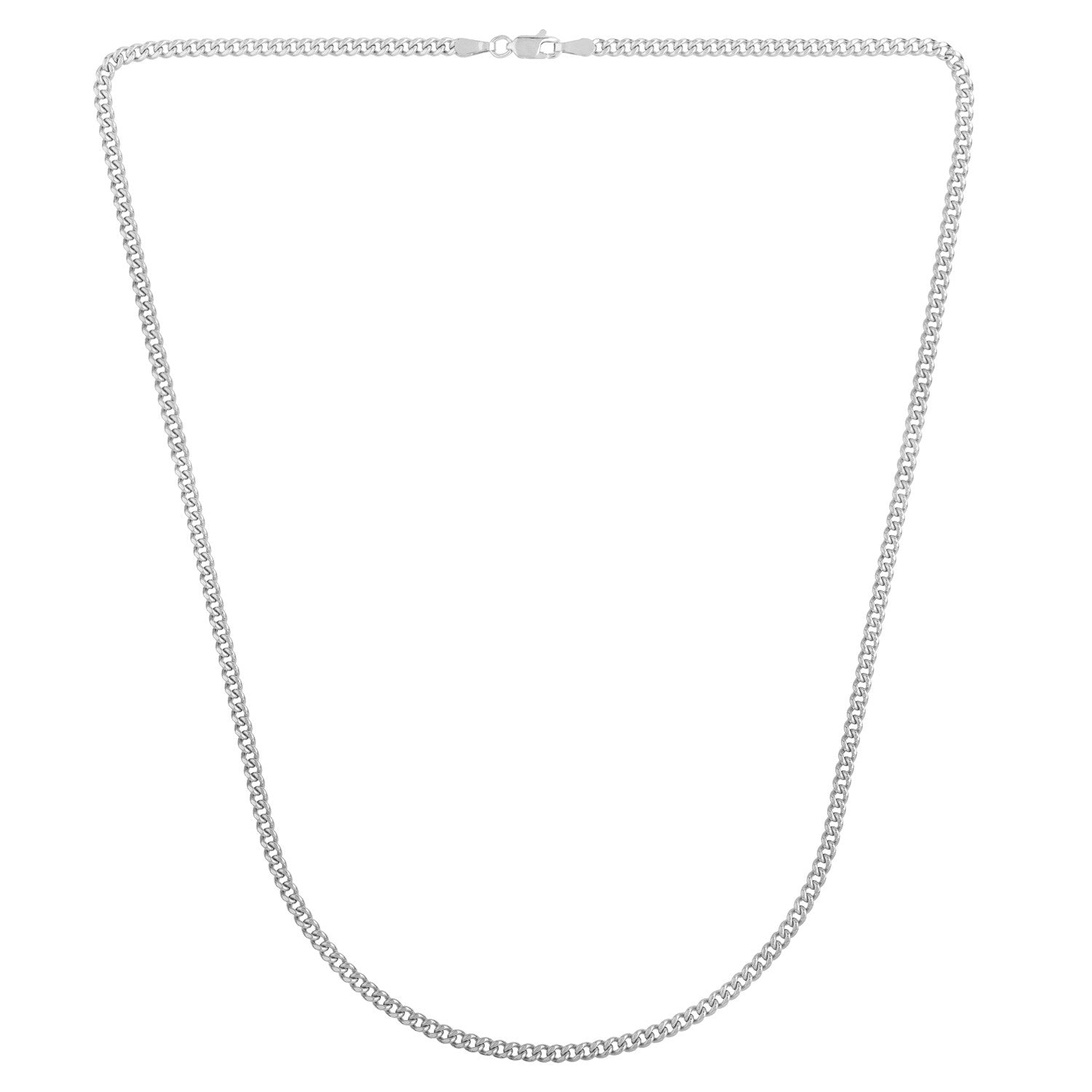 14k White Gold Light Gourmette Chain (2.80 mm)