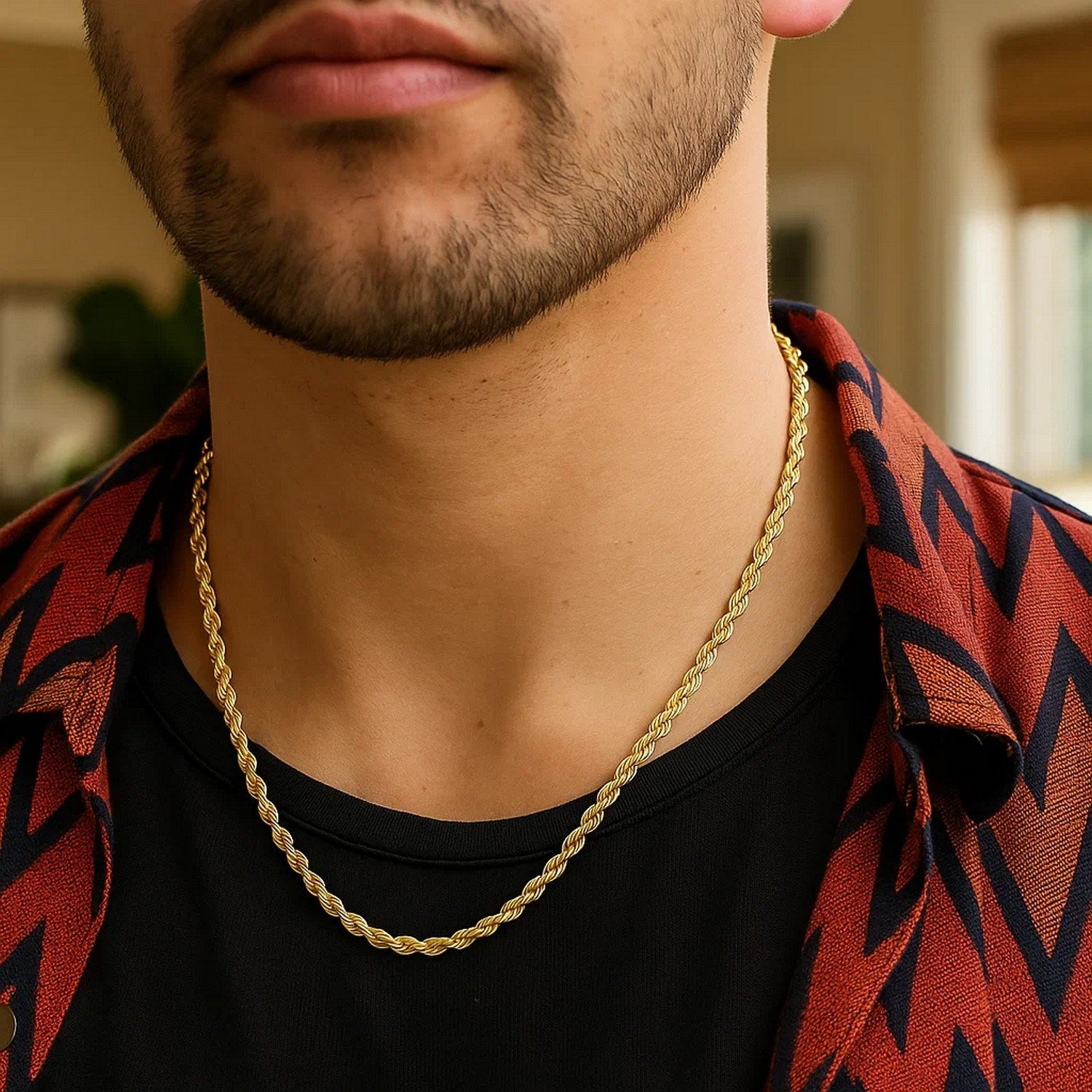 14k Yellow Gold Light Rope Chain (3.7 mm)