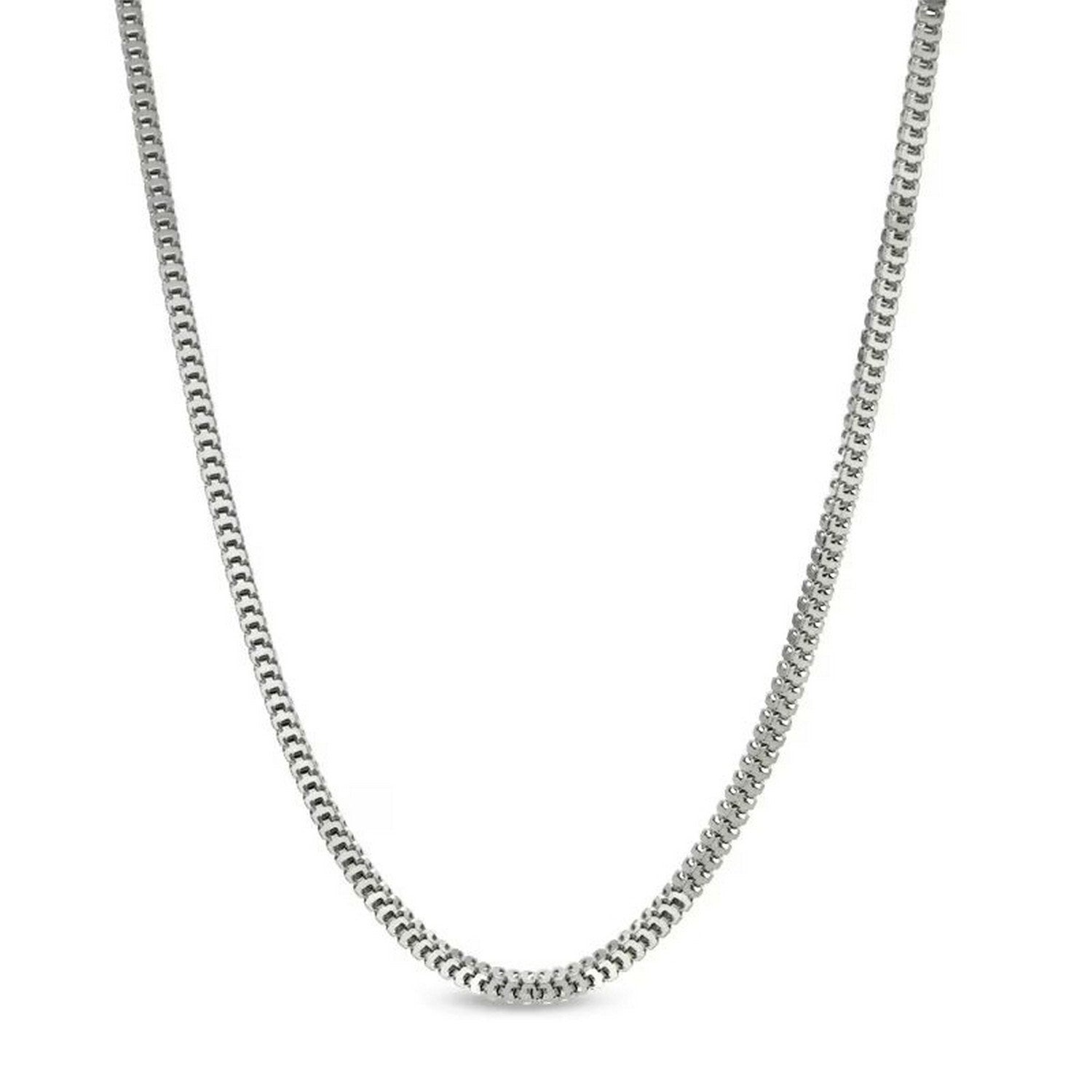 14k White Gold Milano Chain (1.10 mm)