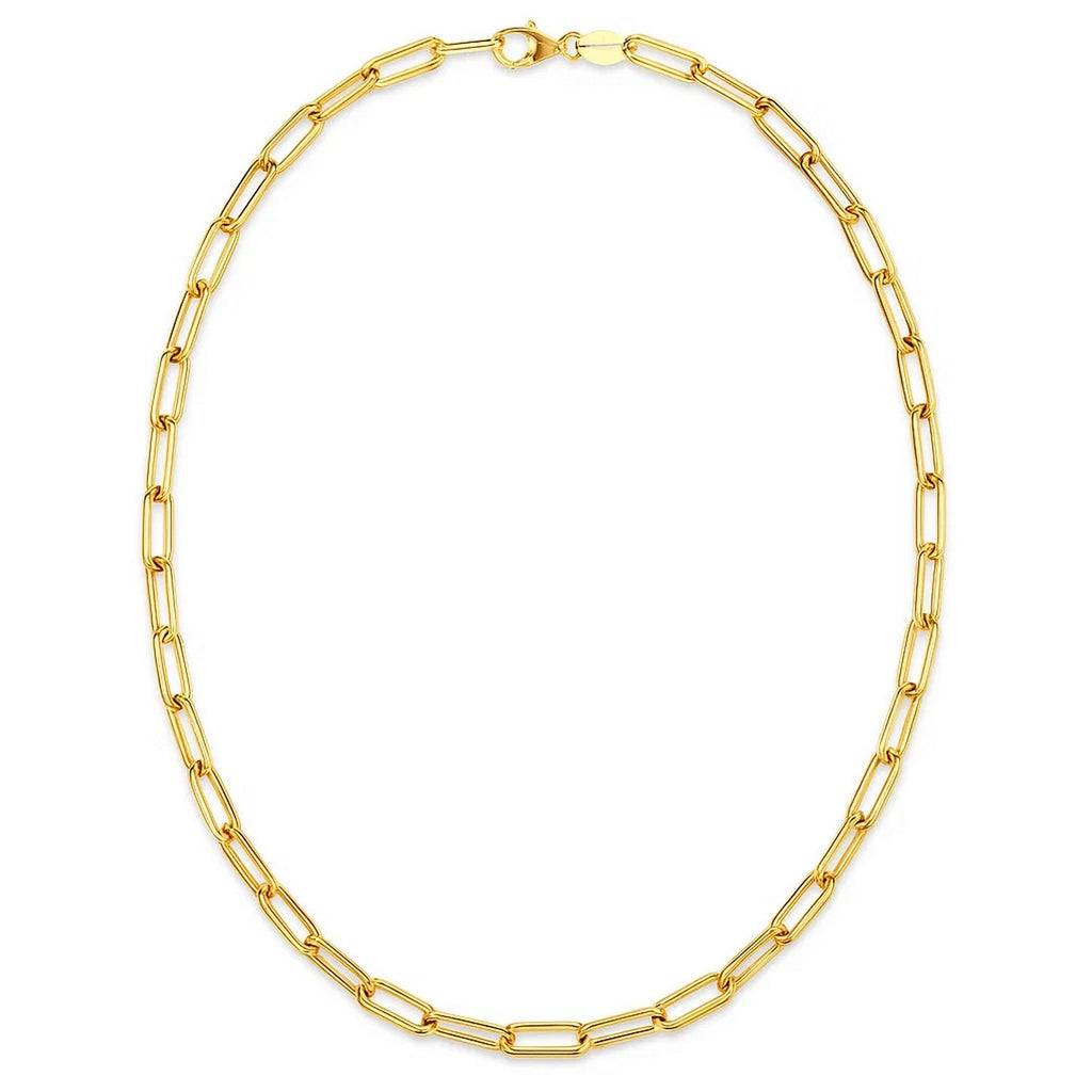 14K Yellow Gold Paperclip Chain (4.0 mm)