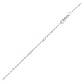 18K White Gold Double Extendable Cable Chain (1.30 mm)