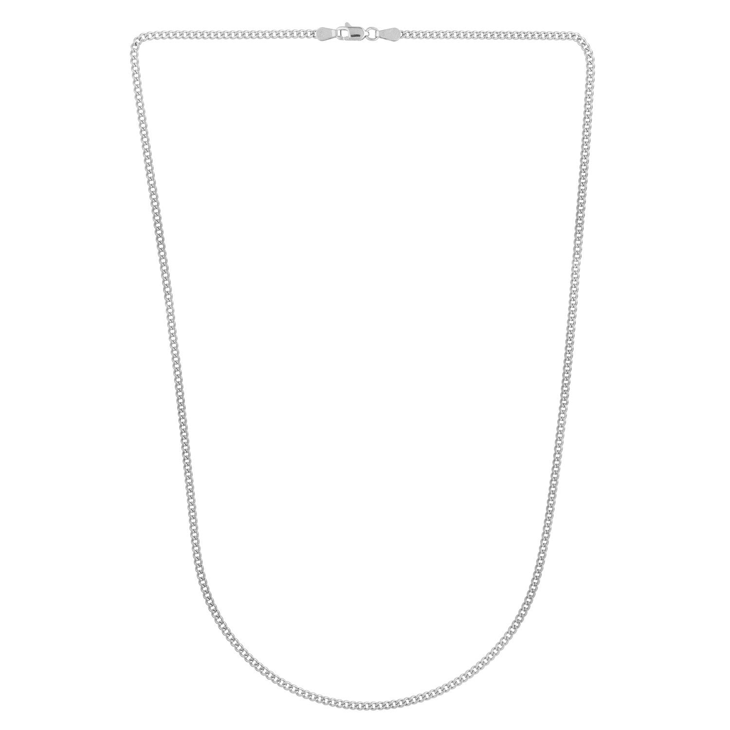14k White Gold Light Gourmette Chain (2.20 mm)