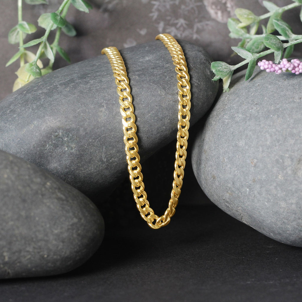 14k Yellow Gold Miami Cuban Semi Solid Chain (4.50 mm)