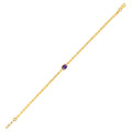14K Yellow Gold Amethyst Mirrored Chain (2.20 mm)