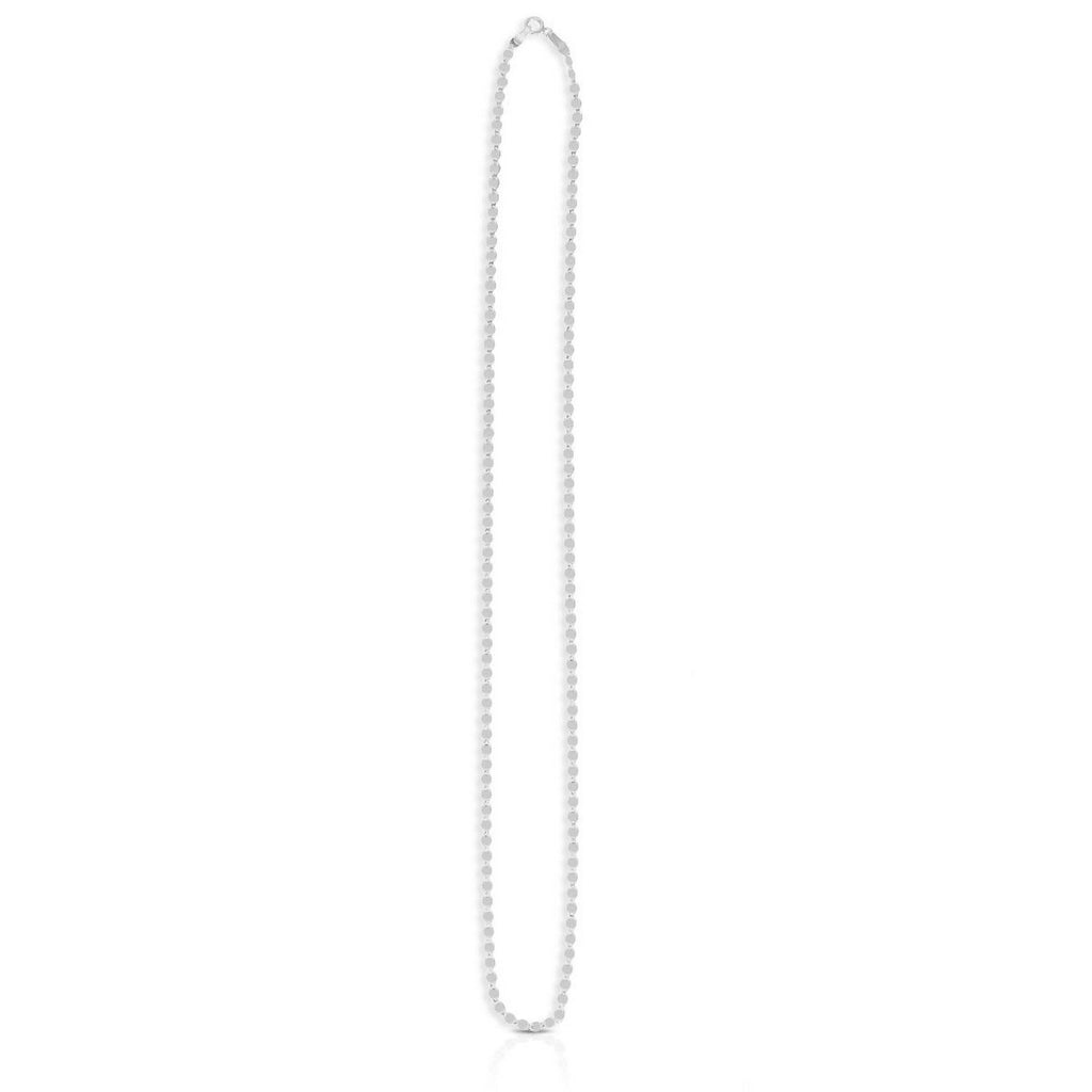 14k White Gold Oval Mirror Chain (2.20 mm)