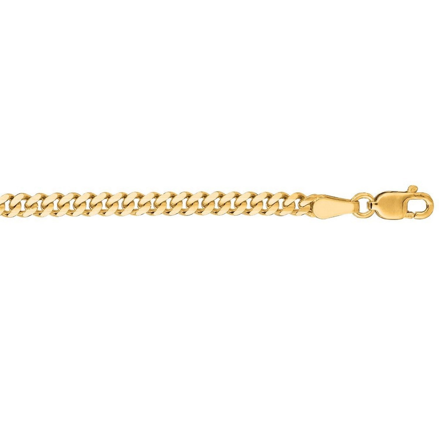 3.60mm 14K Yellow Gold Gourmette Chain