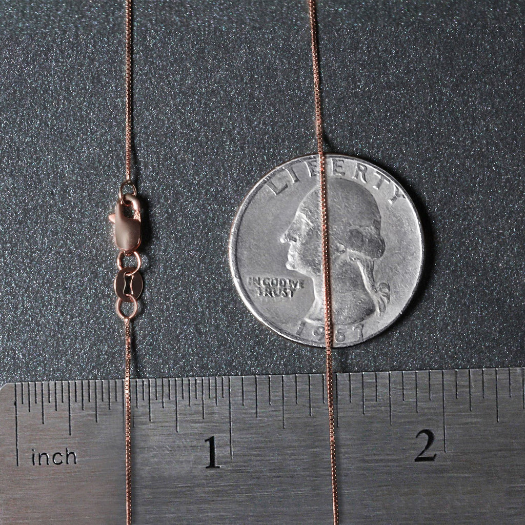 14k Rose Gold Classic Box Chain (0.45 mm)