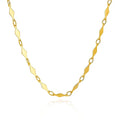 14K Yellow Gold Polished Diamond Motif Chain (3.00 mm)