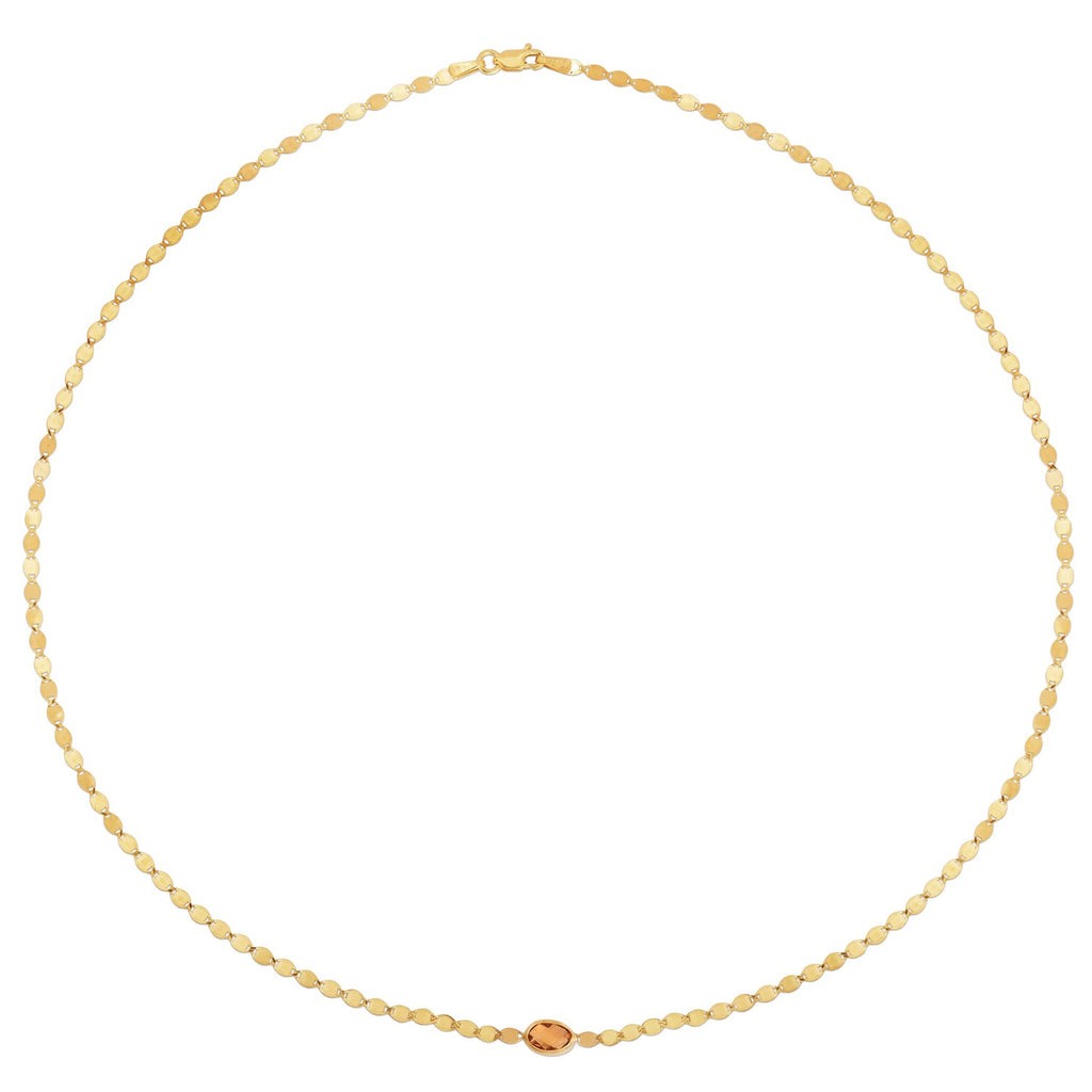 14K Yellow Gold Citrine Mirrored Chain (2.20 mm)