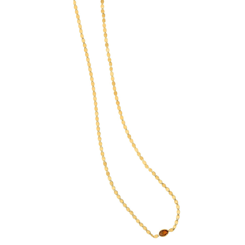 14K Yellow Gold Citrine Mirrored Chain (2.20 mm)