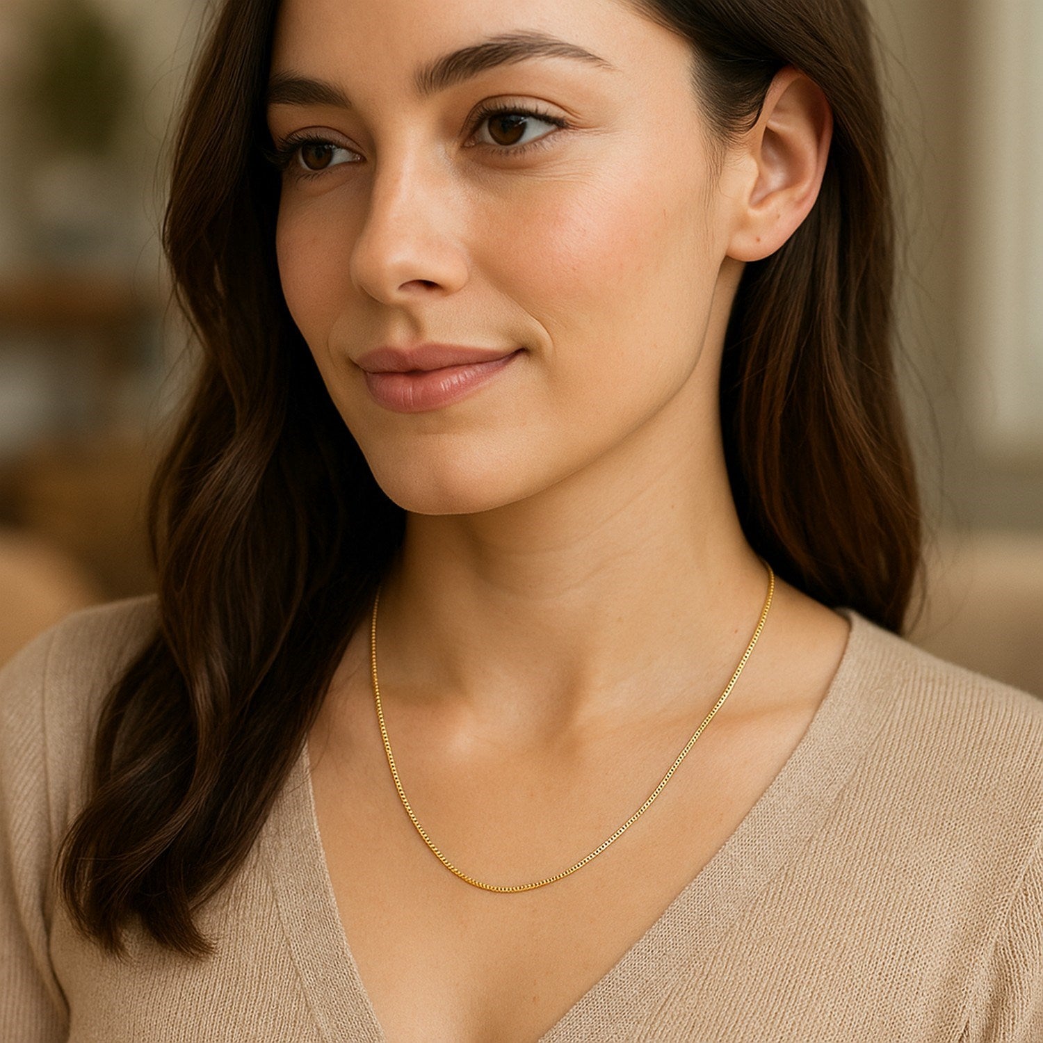 14k Yellow Gold Classic Box Chain (0.45 mm)