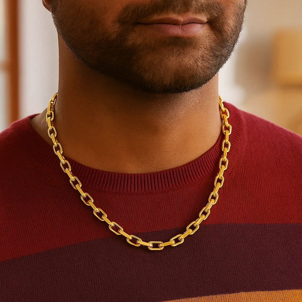 14k Yellow Gold French Cable Link Chain (6.1 mm)