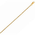 14k Yellow Gold Machine Rope Chain (1.10 mm)