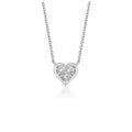 Diamond Heart Design Pendant in 14k White Gold