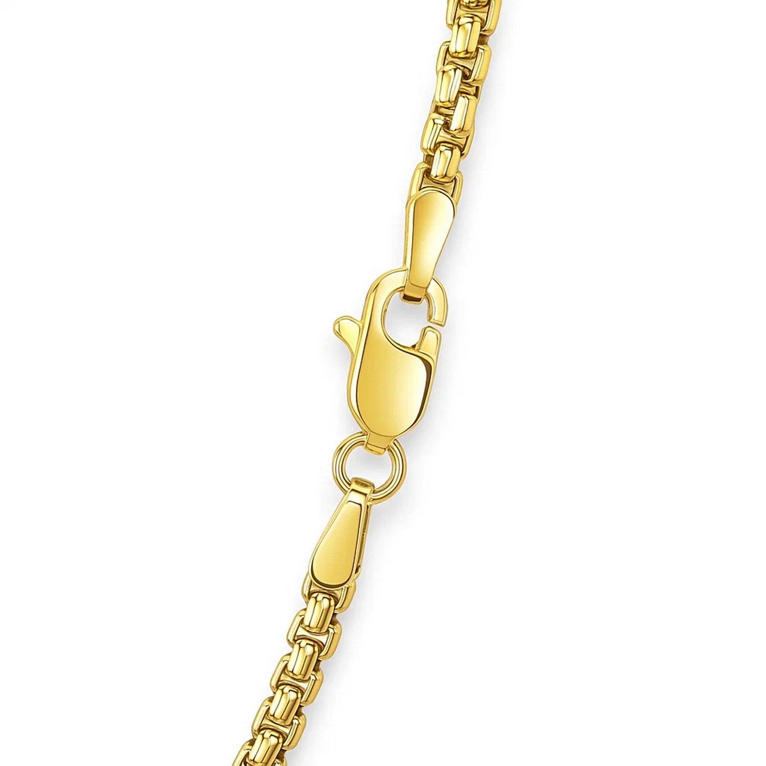 14k Yellow Gold Solid Round Box Chain (2.5 mm)