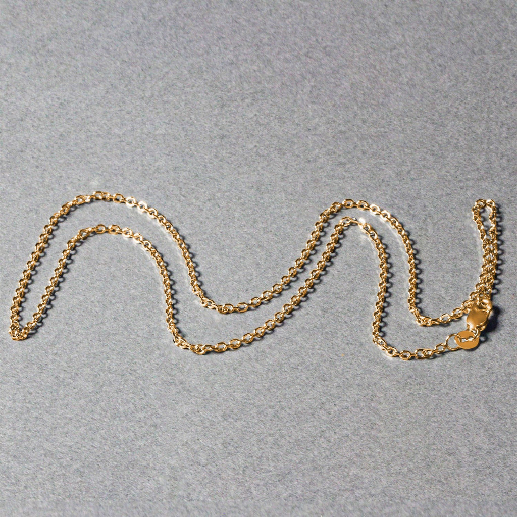 18k Yellow Gold Diamond Cut Cable Link Chain (1.50 mm)
