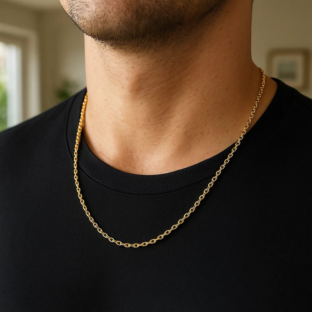 2.2mm 14K Yellow Gold Forsantina Lite Cable Link Chain