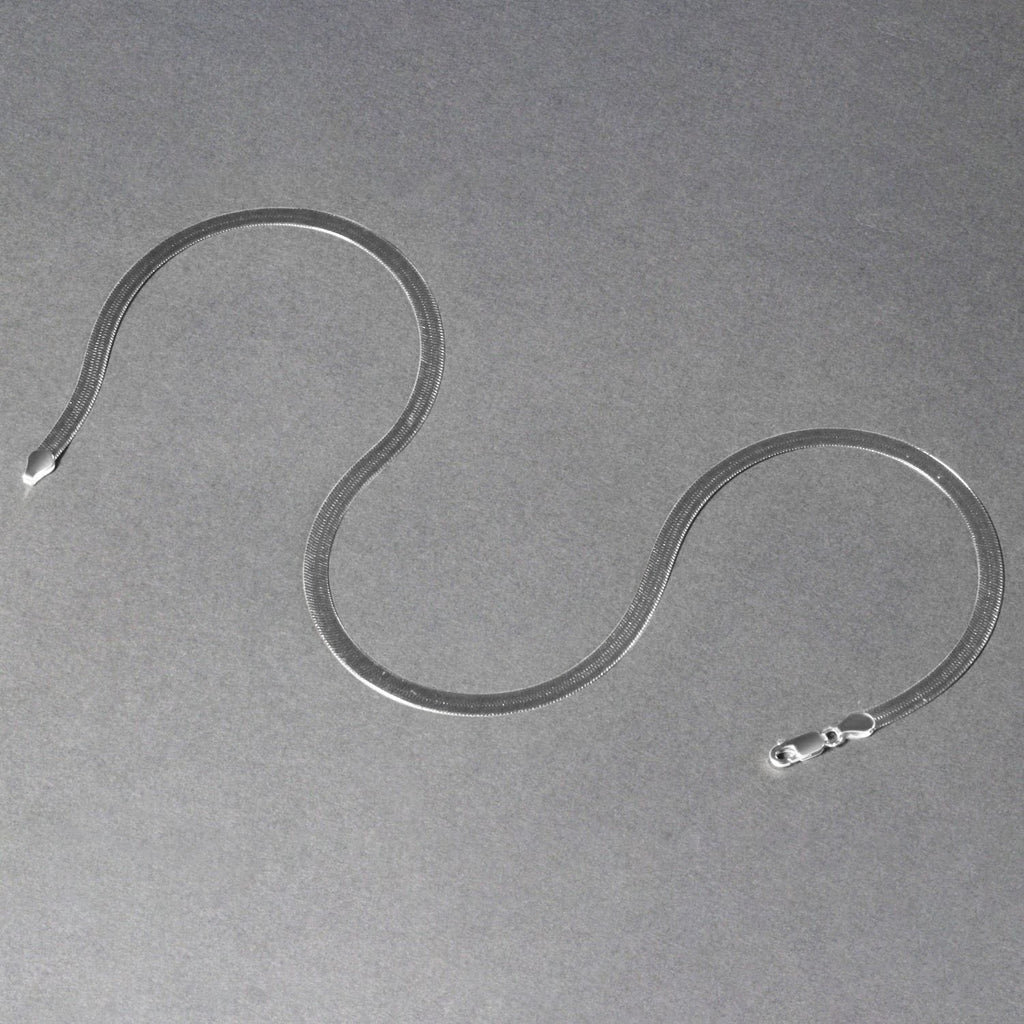 14k White Gold Super Flex Herringbone Chain (4.60 mm)