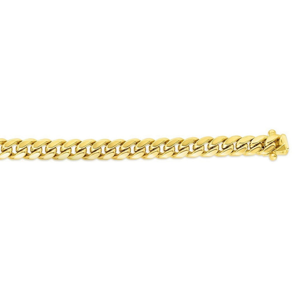 14k Yellow Gold Semi Solid Miami Cuban Chain (10.70 mm)