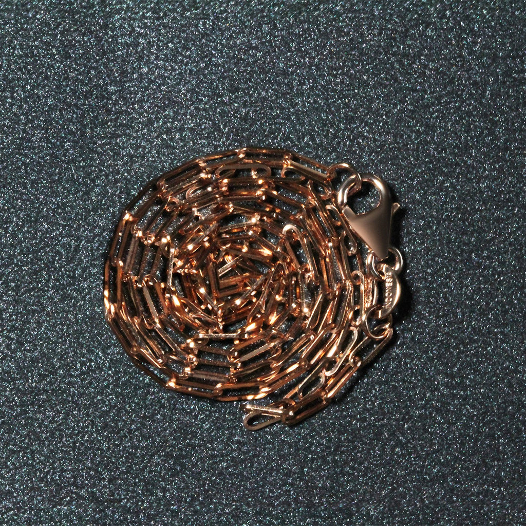 14K Rose Gold Fine Paperclip Chain (1.50 mm)