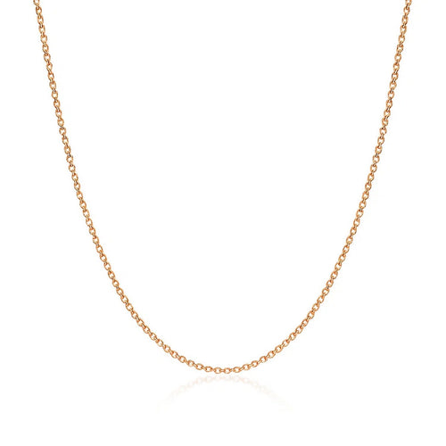 14k Rose Gold Diamond Cut Cable Link Chain (1.10 mm)
