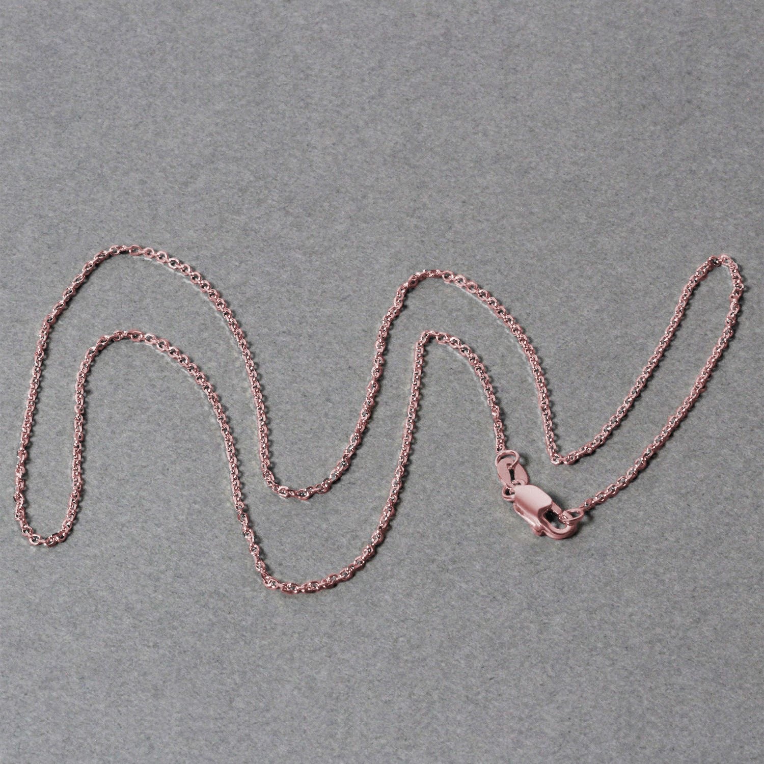 14k Rose Gold Diamond Cut Cable Link Chain (1.10 mm)