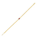 14K Yellow Gold Garnet Mirrored Chain (2.20 mm)