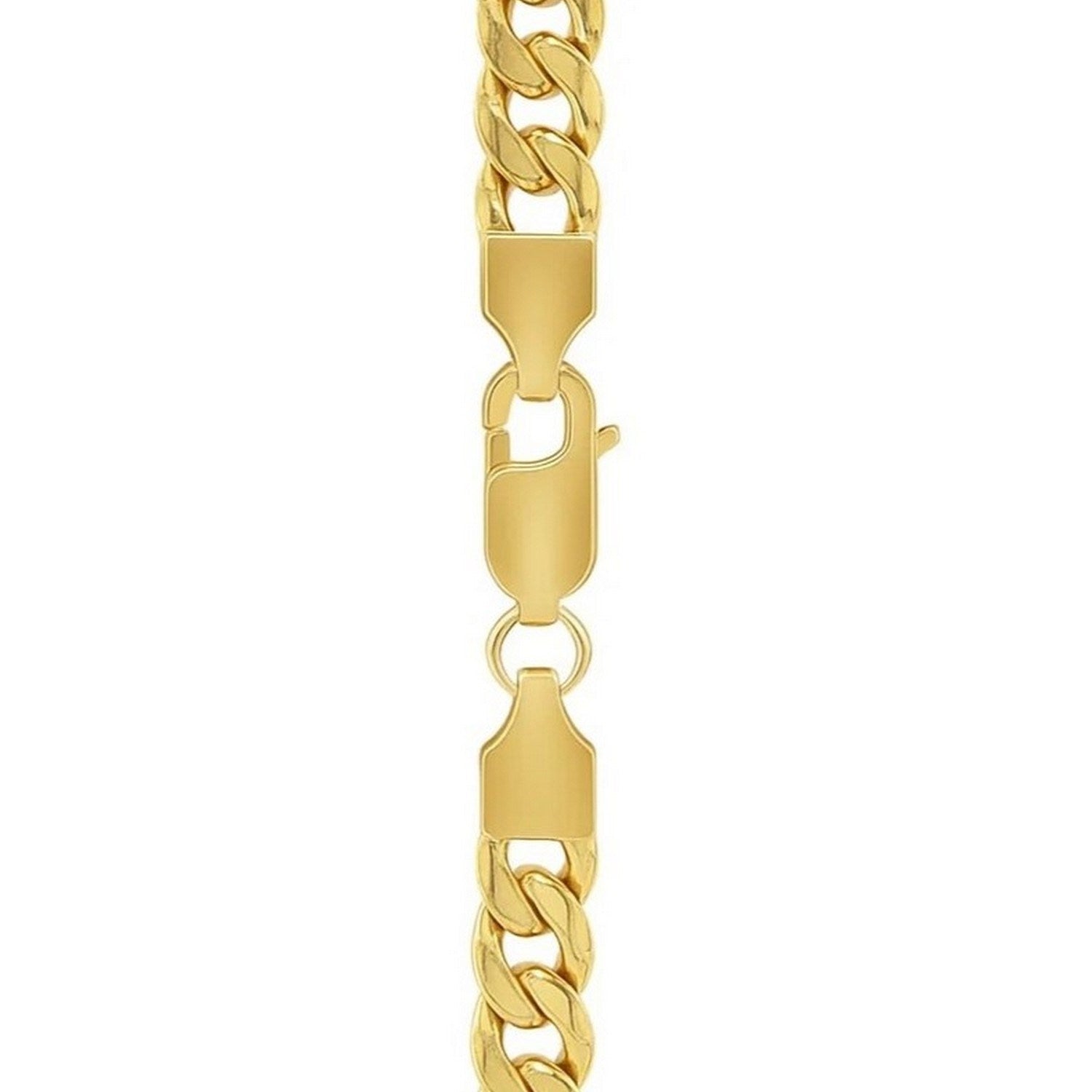 14k Yellow Gold Miami Cuban Semi Solid Chain (5.50 mm)