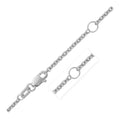 Double Extendable Cable Chain in 14k White Gold (1.80 mm)