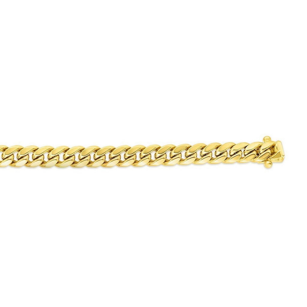 14k Yellow Gold Semi Solid Miami Cuban Chain (6.60 mm)