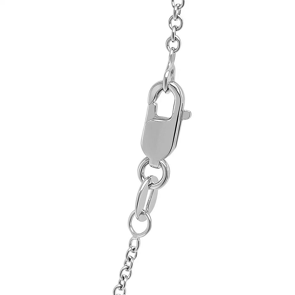 14k White Gold Round Cable Link Chain (2.4 mm)