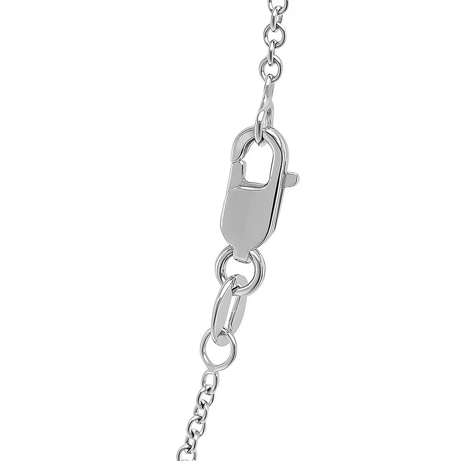 14k White Gold Round Cable Link Chain (2.4 mm)