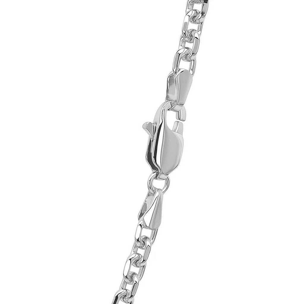 14k White Gold Diamond Cut Cable Link Chain (3.70 mm)