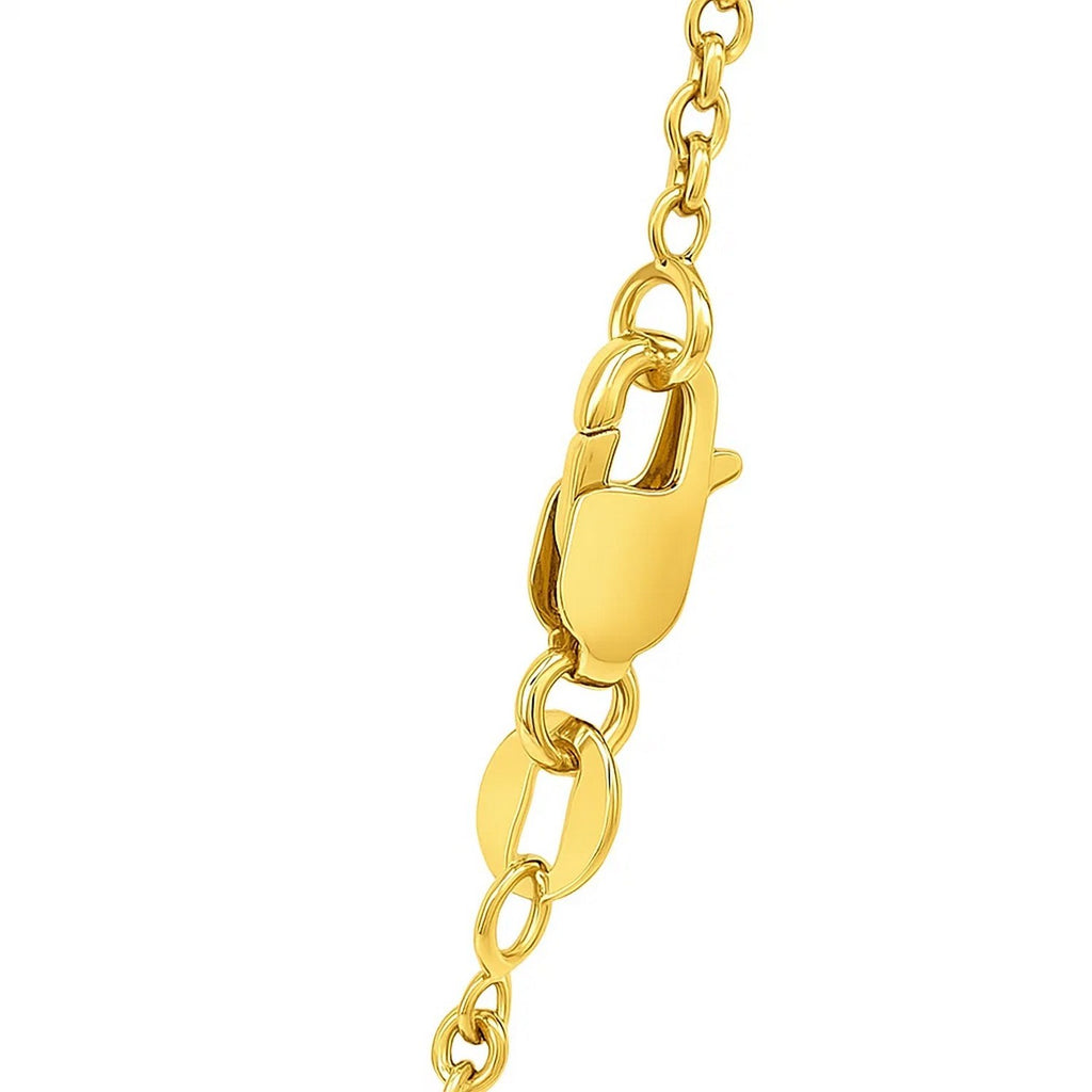 14k Yellow Gold Round Cable Link Chain (2.4 mm)