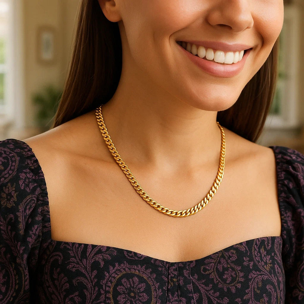 14k Yellow Gold Semi Solid Miami Cuban Chain (4.50 mm)