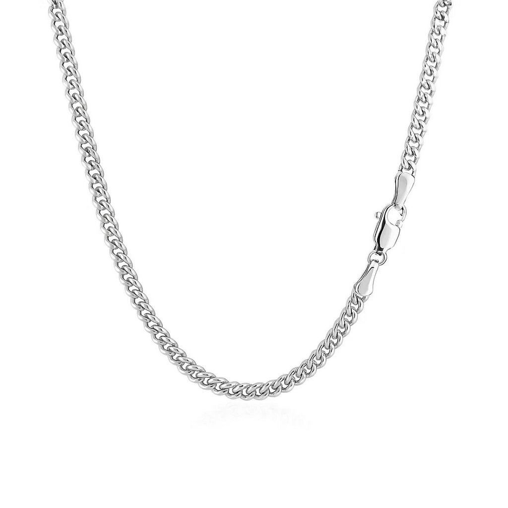 14K White Gold Gourmette Chain (2.80 mm)