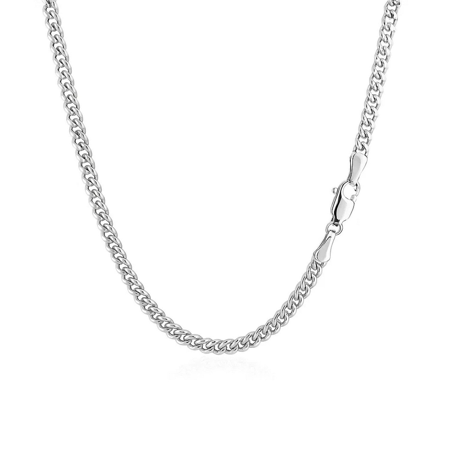 14K White Gold Gourmette Chain (2.80 mm)