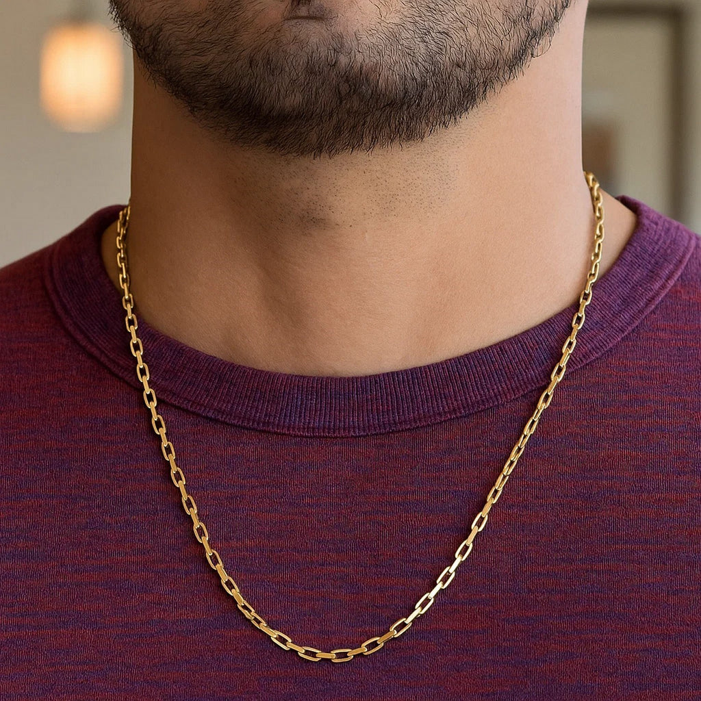 14k Yellow Gold French Cable Link Chain (3.60 mm)