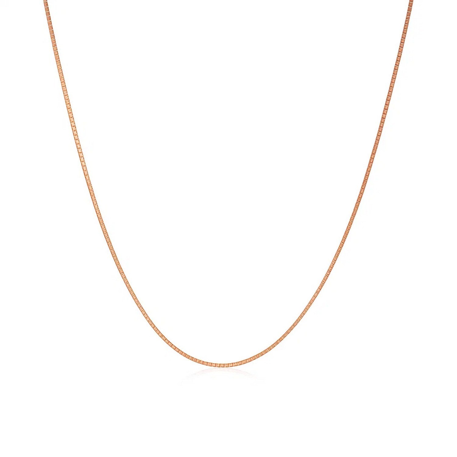 14k Rose Gold Classic Box Chain (0.60 mm)