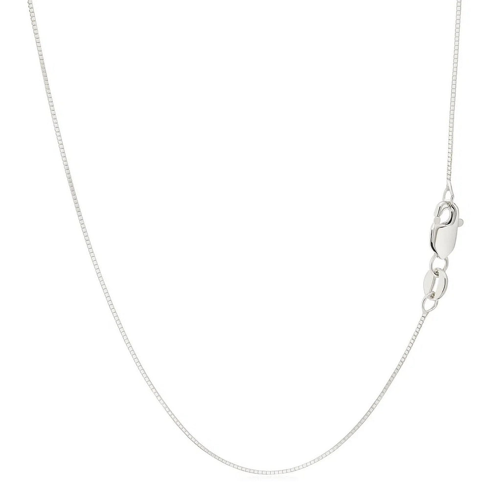 14k White Gold Classic Box Chain (0.45 mm)