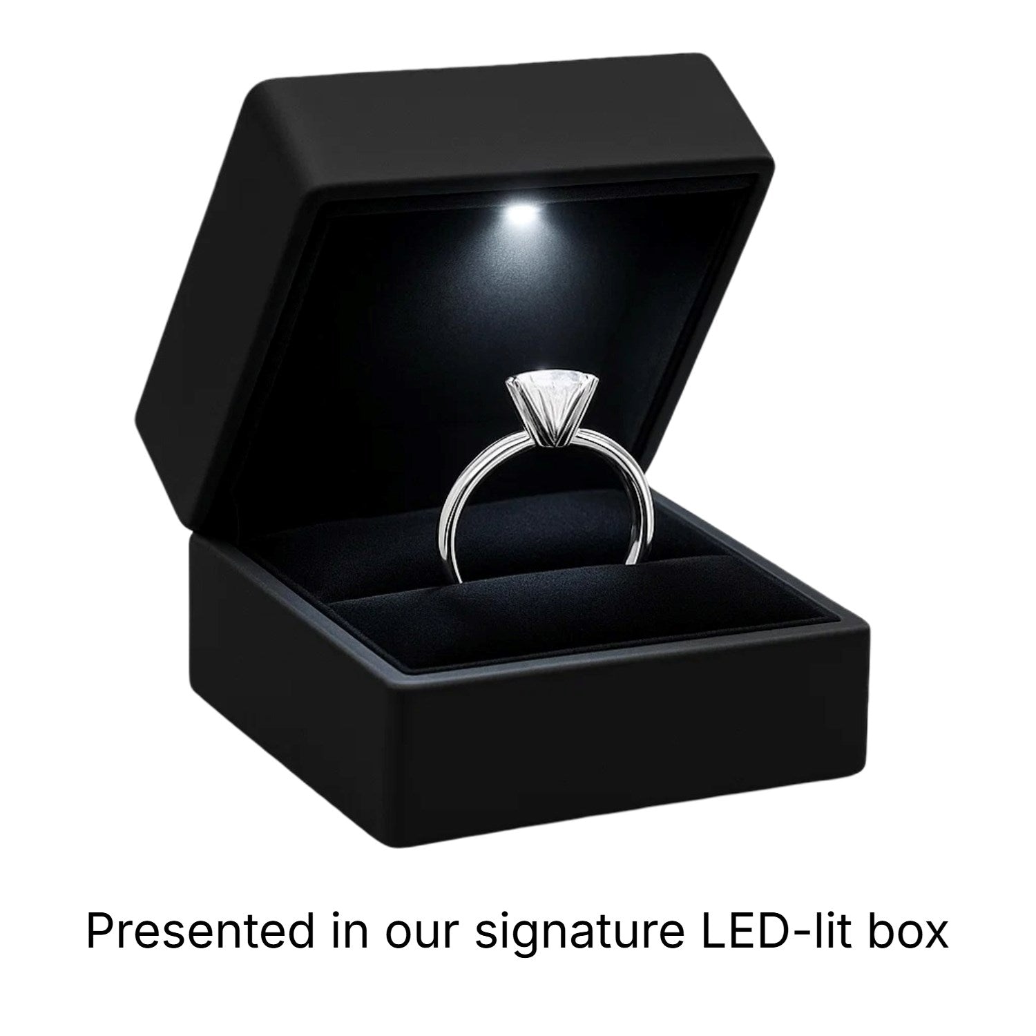 2 Carat Radiant Lab Grown IGI G/VS1 Diamond Solitaire Ring in 10K White Gold