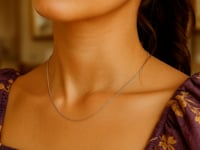 14k White Gold Machine Rope Chain (0.85 mm)