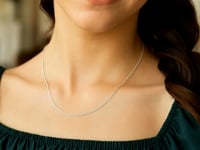 14k White Gold Machine Rope Chain (0.95 mm)